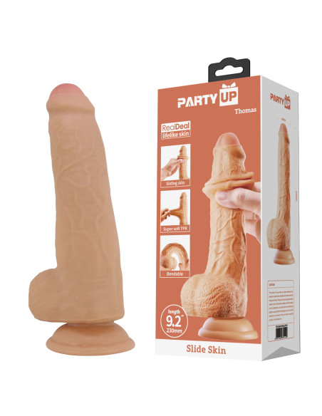 Party Up dildo cyberskóra kolor cielisty 23 cm Thomas
