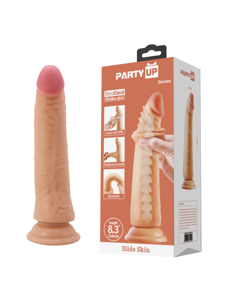 Party Up dildo cyberskóra kolor cielisty 21 cm Steven