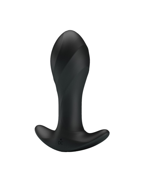 Party Up korek analny wibrujący silikonowy ładowany usb kolor czarny Keith