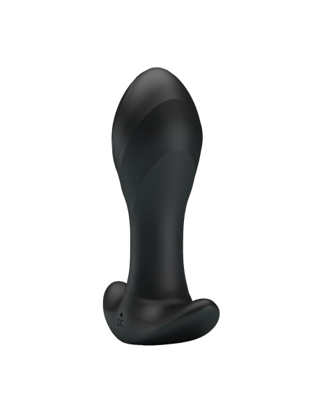 Party Up korek analny wibrujący silikonowy ładowany usb kolor czarny Keith