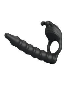Party Up pierścień erekcyjny silikonowy wibrujący ładowany usb kolor czarny Marcus 2