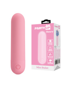 Party Up wibrator mini typ bullet ładowany usb kolor pudrowy różowy Henry