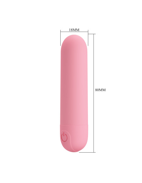 Party Up wibrator mini typ bullet ładowany usb kolor pudrowy różowy Henry