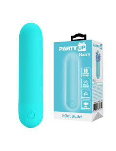 Party Up wibrator mini typ bullet ładowany usb kolor turkusowy Harry