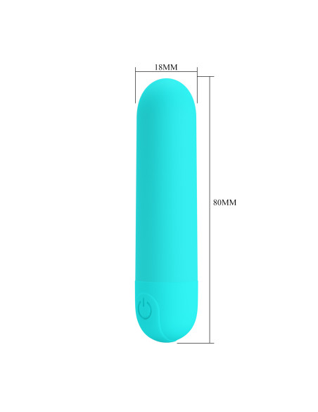 Party Up wibrator mini typ bullet ładowany usb kolor turkusowy Harry