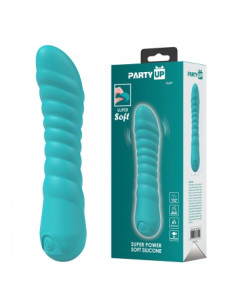 Party Up wibrator silikonowy ładowany usb kolor turkusowy Jaylei
