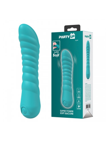 Party Up wibrator silikonowy ładowany usb kolor turkusowy Jaylei