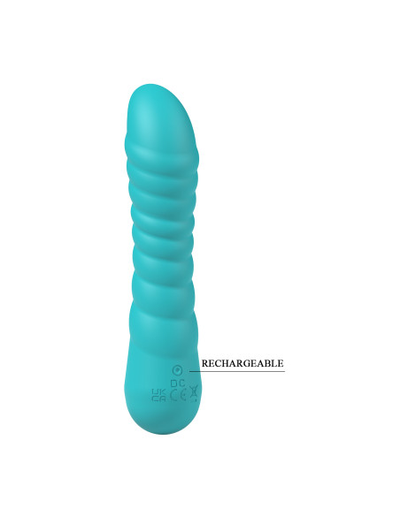 Party Up wibrator silikonowy ładowany usb kolor turkusowy Jaylei