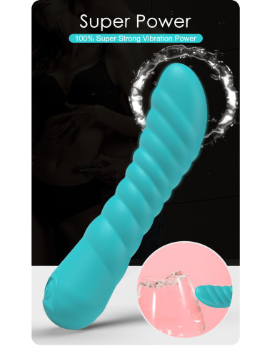 Party Up wibrator silikonowy ładowany usb kolor turkusowy Jaylei