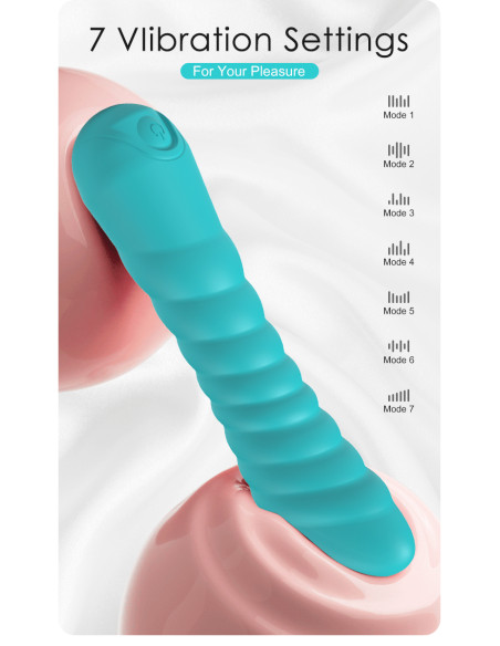 Party Up wibrator silikonowy ładowany usb kolor turkusowy Jaylei