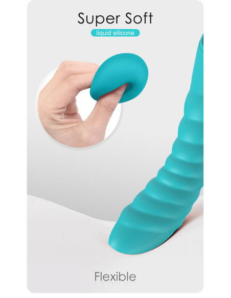 Party Up wibrator silikonowy ładowany usb kolor turkusowy Jaylei