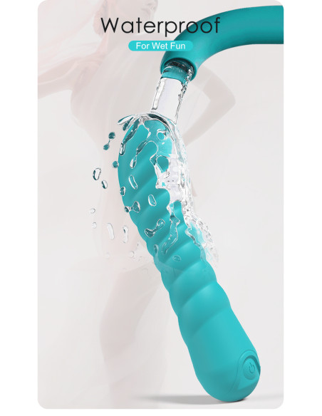 Party Up wibrator silikonowy ładowany usb kolor turkusowy Jaylei
