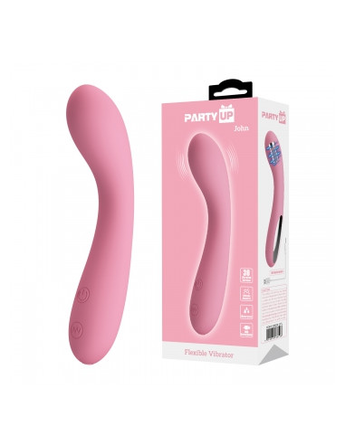 Party Up wibrator silikonowy ładowany usb kolor pudrowy róż John