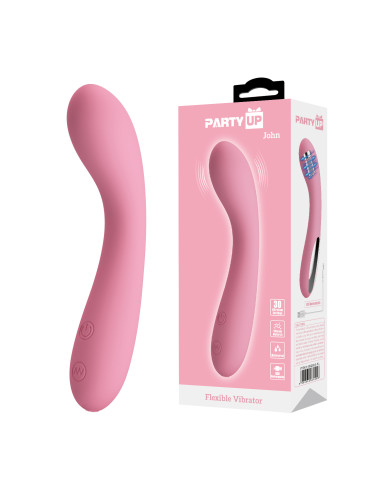 Party Up wibrator silikonowy ładowany usb kolor pudrowy róż John