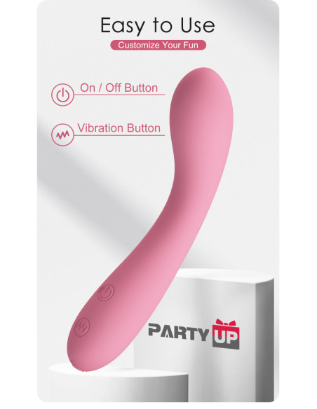 Party Up wibrator silikonowy ładowany usb kolor pudrowy róż John