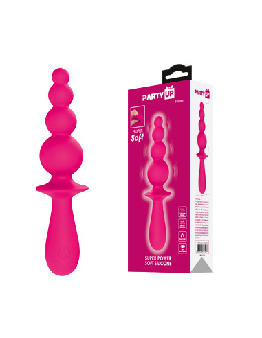 Party Up wibrator analny ładowany usb kolor różowy Evajane