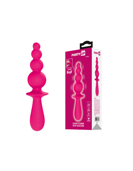 Party Up wibrator analny ładowany usb kolor różowy Evajane
