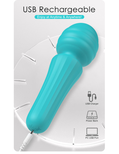 Party UP masażer kulowy magiczna różdżka ładowany usb kolor turkusowy Duuna