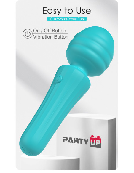 Party UP masażer kulowy magiczna różdżka ładowany usb kolor turkusowy Duuna