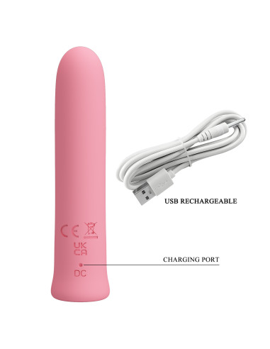 Party Up wibrator mini typ bullet ładowany usb kolor pudrowy róż Edison
