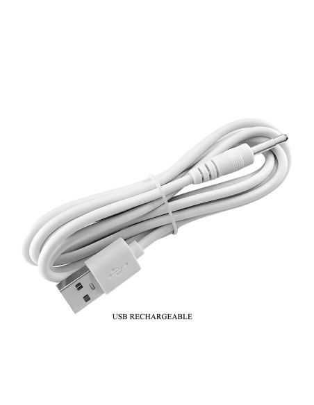 Party Up wibrator silikonowy typ króliczek ładowany usb kolor turkusowy Edward