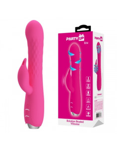 Party Up wibrator silikonowy typ króliczek ładowany usb kolor różowy Eric