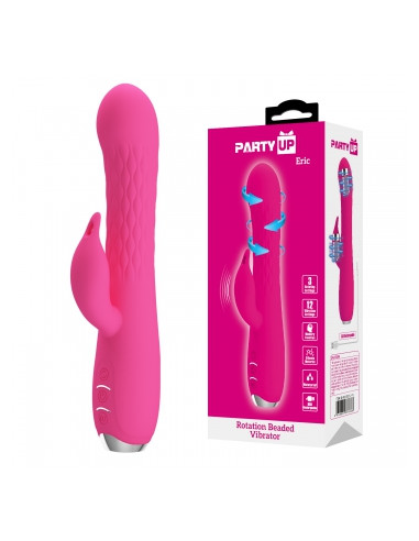 Party Up wibrator silikonowy typ króliczek ładowany usb kolor różowy Eric