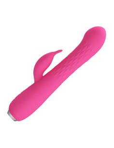 Party Up wibrator silikonowy typ króliczek ładowany usb kolor różowy Eric 2