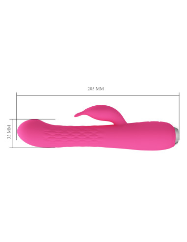 Party Up wibrator silikonowy typ króliczek ładowany usb kolor różowy Eric