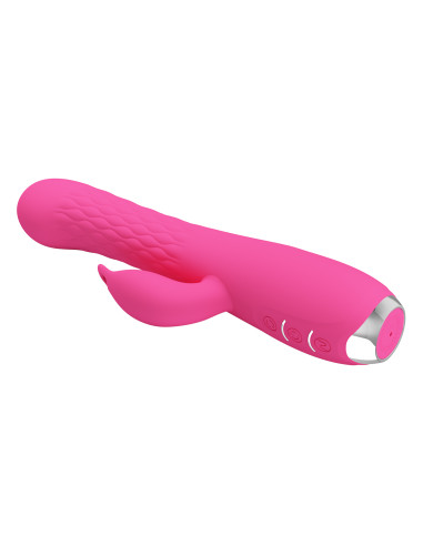 Party Up wibrator silikonowy typ króliczek ładowany usb kolor różowy Eric