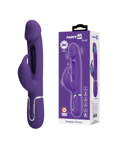 Party Up wibrator silikonowy typ króliczek ładowany usb kolor fioletowy David