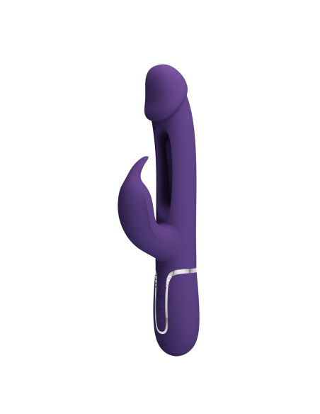 Party Up wibrator silikonowy typ króliczek ładowany usb kolor fioletowy David
