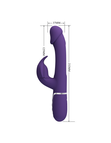 Party Up wibrator silikonowy typ króliczek ładowany usb kolor fioletowy David