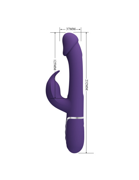 Party Up wibrator silikonowy typ króliczek ładowany usb kolor fioletowy David