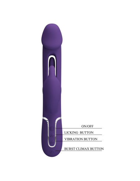 Party Up wibrator silikonowy typ króliczek ładowany usb kolor fioletowy David