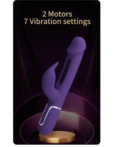 Party Up wibrator silikonowy typ króliczek ładowany usb kolor fioletowy David