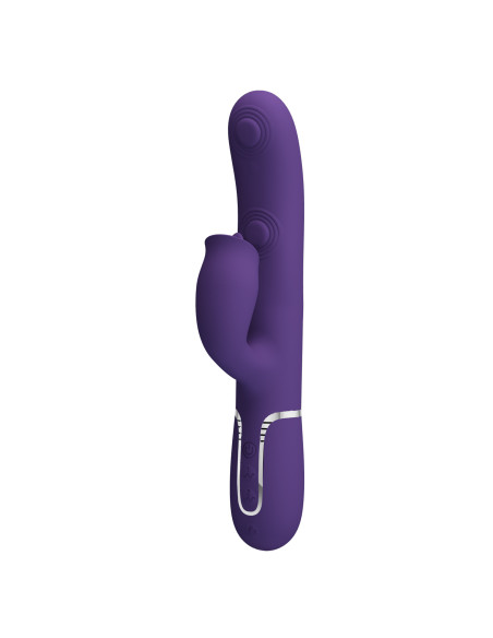 Party Up wibrator silikonowy typ króliczek ładowany usb kolor fioletowy Alan