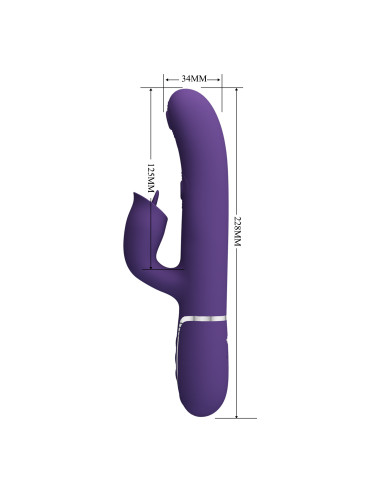 Party Up wibrator silikonowy typ króliczek ładowany usb kolor fioletowy Alan