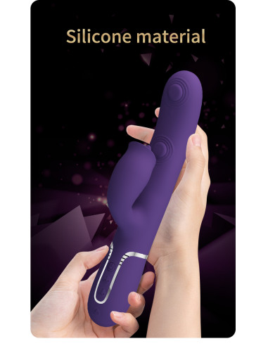 Party Up wibrator silikonowy typ króliczek ładowany usb kolor fioletowy Alan