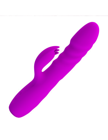 Party Up wibrator silikonowy typ króliczek ładowany usb kolor fioletowy Bob