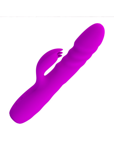 Party Up wibrator silikonowy typ króliczek ładowany usb kolor fioletowy Bob