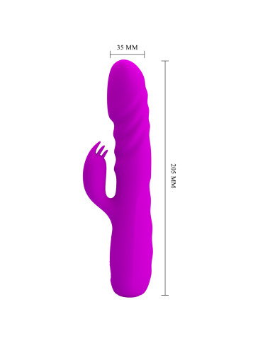 Party Up wibrator silikonowy typ króliczek ładowany usb kolor fioletowy Bob