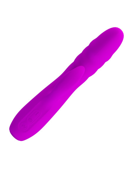 Party Up wibrator silikonowy typ króliczek ładowany usb kolor fioletowy Bob
