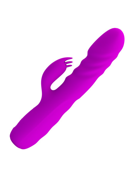 Party Up wibrator silikonowy typ króliczek ładowany usb kolor fioletowy Bob