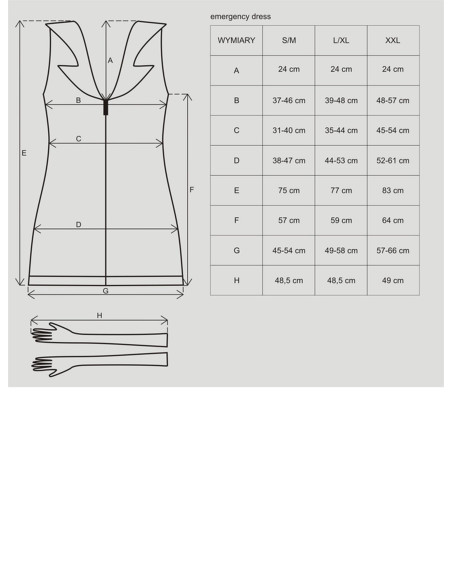 Bielizna-Emergency dress kostium  S/M + stetoskop