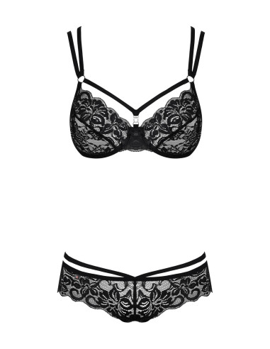 Bielizna-860-SET-1 komplet 2-częściowy czarny L/XL