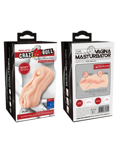 CRAZY BULL - AVA Realistic Vagina Masturbator, TPR
