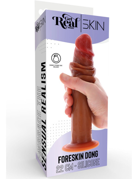 Silicone Foreskin Dong 22 cm