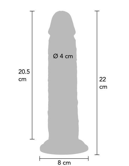 Silicone Foreskin Dong 22 cm