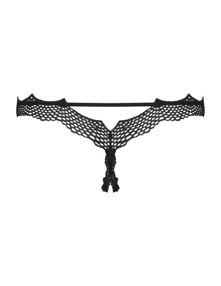 Bielizna-Bravelle stringi otwarte czarne  S/M